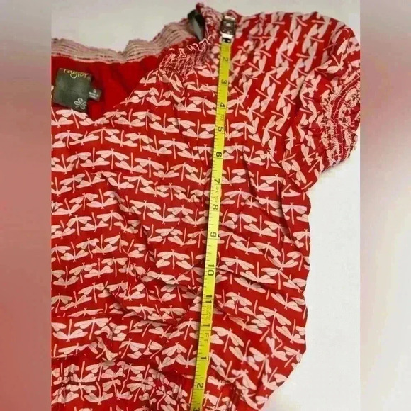 Taylor Dragonfly Print Dress Size 6 white and red color - Picture 10 of 14